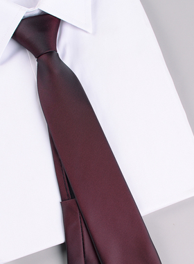 免打结商务风工作时尚黑色领带