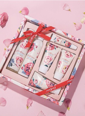开市客国内代购Cath Kidston丝绒玫瑰套装身体乳护手霜沐浴露七夕