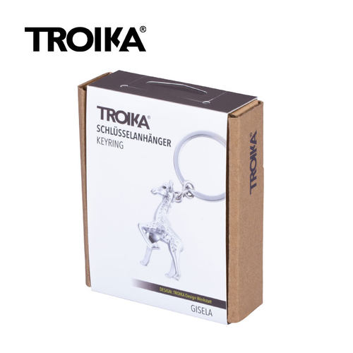 德国TROIKA拓意卡动物钥匙扣长颈鹿金属小挂件汽车钥匙链kr20-05 - 图2