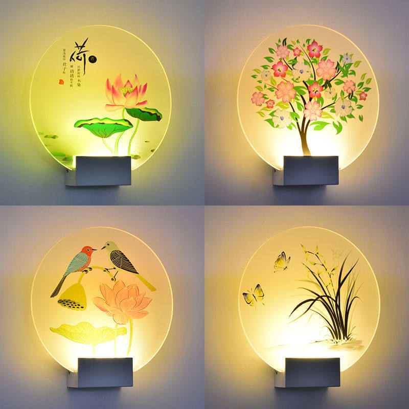 创意 led壁灯现代简约卧室床头灯客厅楼梯过道墙壁画灯具北欧壁灯_虎窝淘