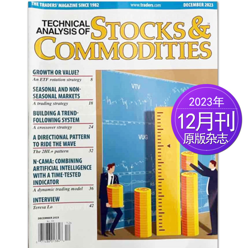 【单期可选】Technical Analysis of Stocks&Commodities 2024年 股票杂志 英文英语杂志期刊 - 图3