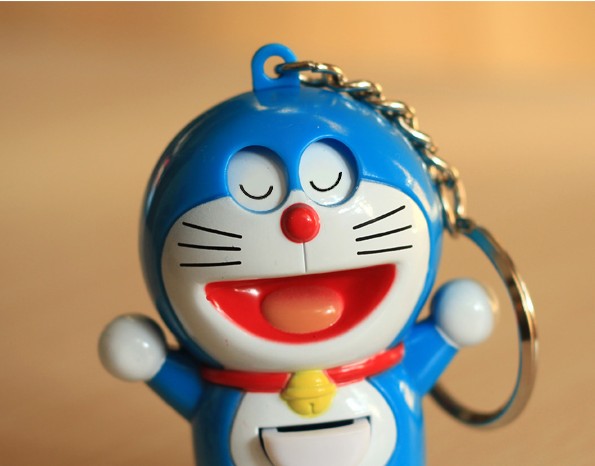 包邮蓝胖子/机器猫/小叮当猫可爱5种表情转眼睛钥匙扣包包挂件-图2