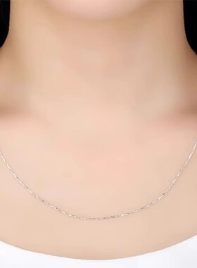 白金项链 男女铂金pt锁骨链子不掉色过敏粗细长短任选时尚首饰品