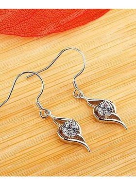 PT950铂金耳环耳坠女18k白金耳环耳坠女钻石耳坠情人节礼物