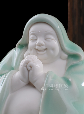 德化中国红佛堂风水招财雕塑像