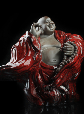 红色办公室禅意风工艺品德化陶瓷