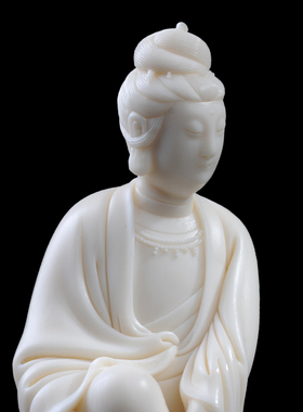实心大师观音工艺品书房德化陶瓷