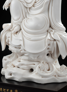 摆件雕塑佛堂自在观音德化白瓷
