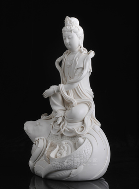 鳌鱼观音菩萨佛堂供奉德化白瓷