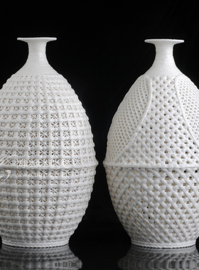 编织德化白瓷结婚礼物工艺摆件