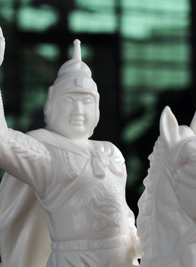 德化白瓷人物骑马风水工艺礼品