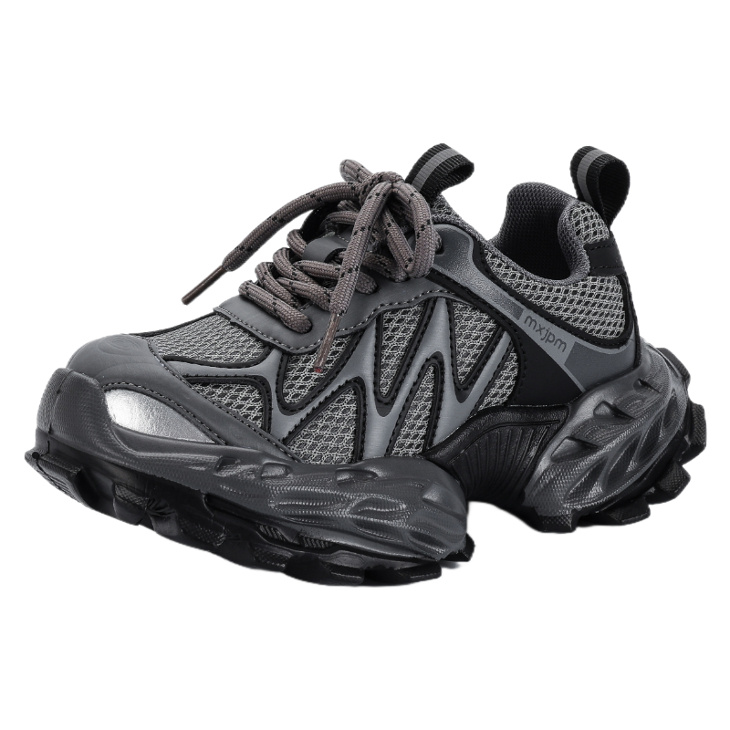 新款儿童户外运动鞋2025秋冬季女童轻便百搭老爹鞋男童防滑跑步鞋 - 图3