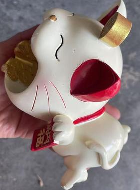 国潮大红喜庆财神福袋桌面收纳