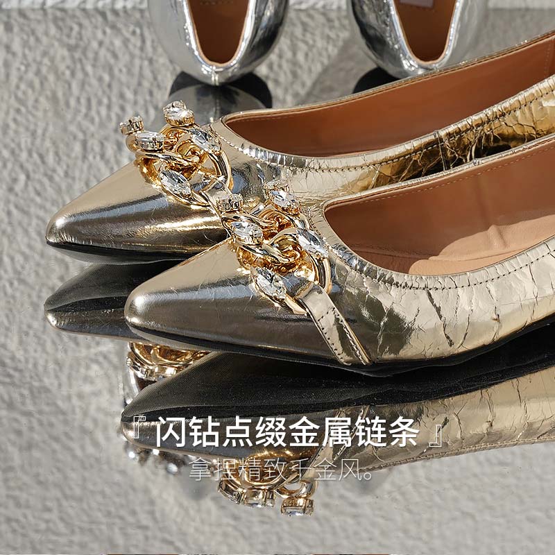 Steve Madden/思美登春夏新款真皮尖头浅口平底单鞋女 BENTFIS - 图1