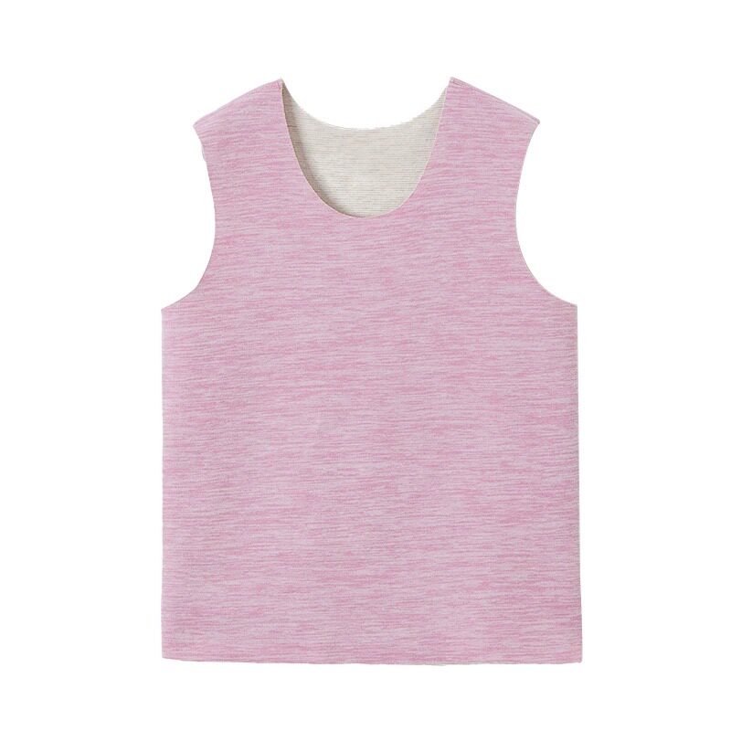 新款男童女童宝宝蚕丝羊毛德绒童装套装背心坎肩儿童家居服保暖衣