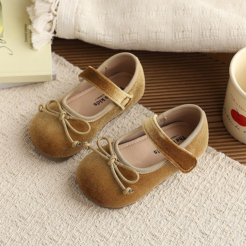 女童红色小皮鞋2026春秋新款宝宝甜美蝴蝶结公主单鞋浅口豆豆鞋子,淘宝优惠券,粉丝福利购,淘宝优惠卷