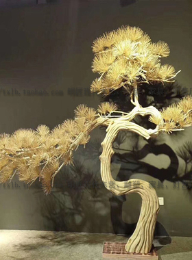 饭店别墅大厅装置造景仿真松树