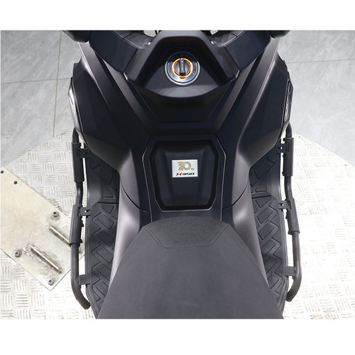 适用光阳X350保险杠射灯款前后护杠防摔防撞保护CK300T-16排气杠 - 图2