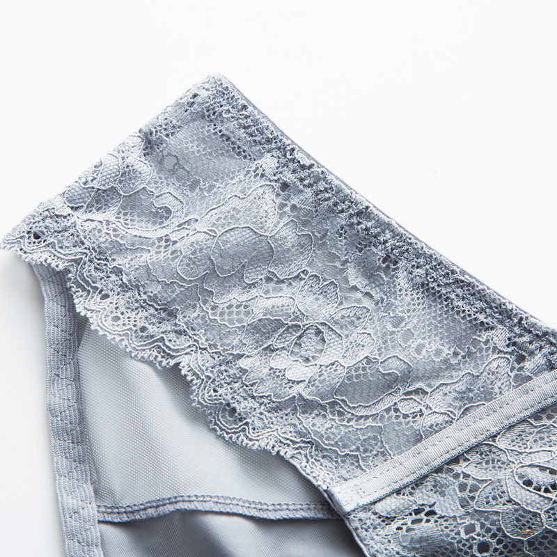 浪莎蕾丝低腰性感女士冰丝三角裤 晋海服饰内裤