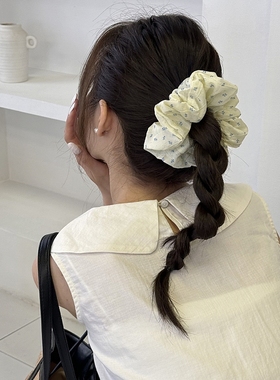 波点布艺大肠发圈韩系小清新碎花甜美少女马尾丸子头扎发头绳发饰