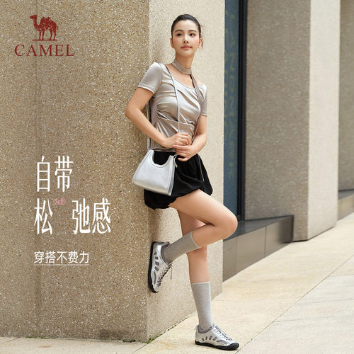 骆驼德训鞋女2026秋季新款赤足鞋芭蕾风复古户外徒步鞋休闲运动鞋 - 图2