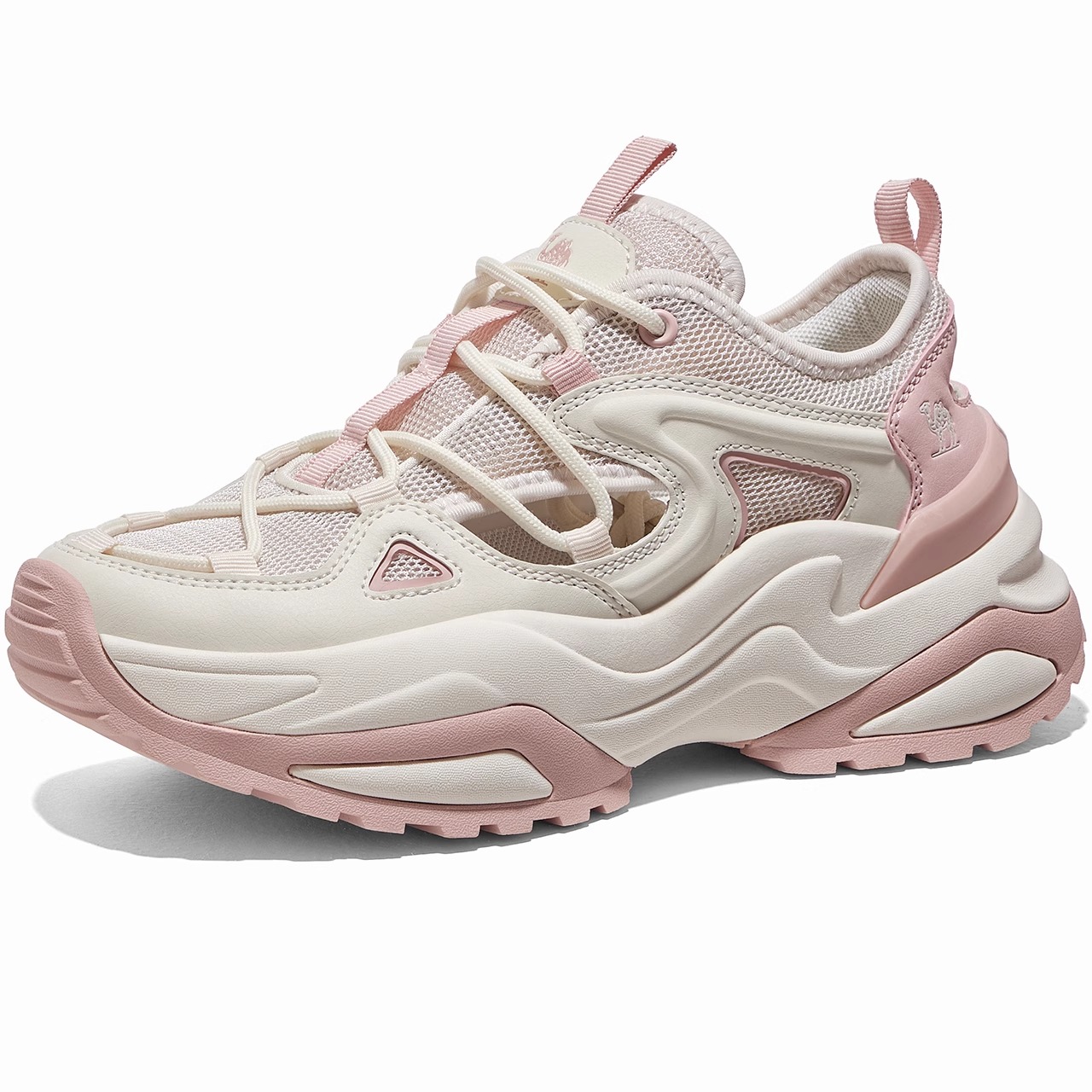 骆驼户外休闲鞋夏季新款透气镂空运动老爹鞋厚底户外徒步鞋女鞋 - 图3