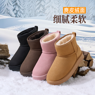 骆驼冬季新款加绒保暖雪地靴