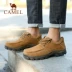 Giày nam Camel xu hướng giày thông thường ngoài trời Giày da nam thấp để giúp giày thể thao giản dị Giày nam chống trượt - Giày thấp