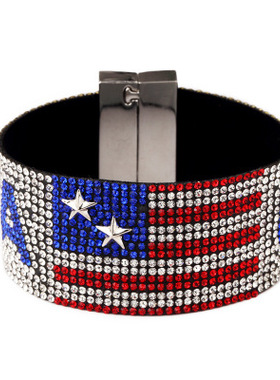 夜店新款超闪亮烫钻USA手镯手环American diamond bracelets