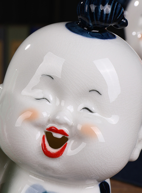 手绘客厅装饰摆件陶瓷中式