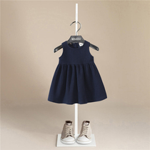 Girl 2023 Spring Autumn Dress New Vest Dresses Dress Burmigii Baby Children Dress Foreign Air Cute Princess Dress