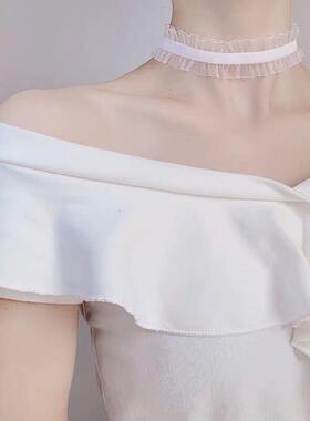 choker百搭项圈蕾丝锁骨链