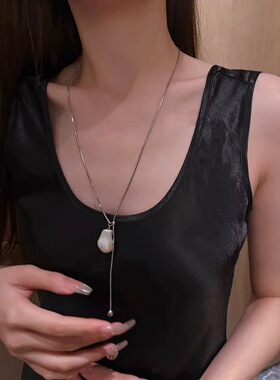 可抽拉长款项链女轻奢小众高级法式锁骨链设计感颈链条新款潮