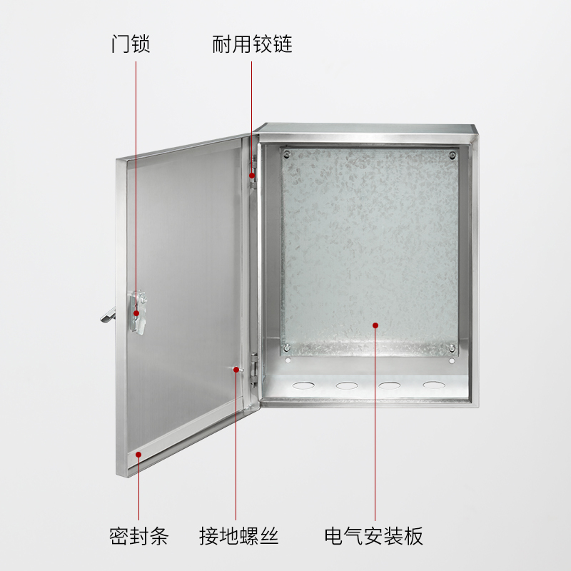 304室内户内不锈钢配电箱基业箱电控箱监控箱家用电表箱机柜定做 - 图1