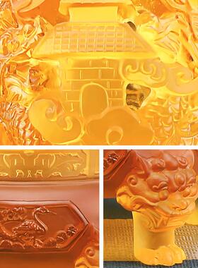 聚宝盆桌面乾坤鼎琉璃开业礼品