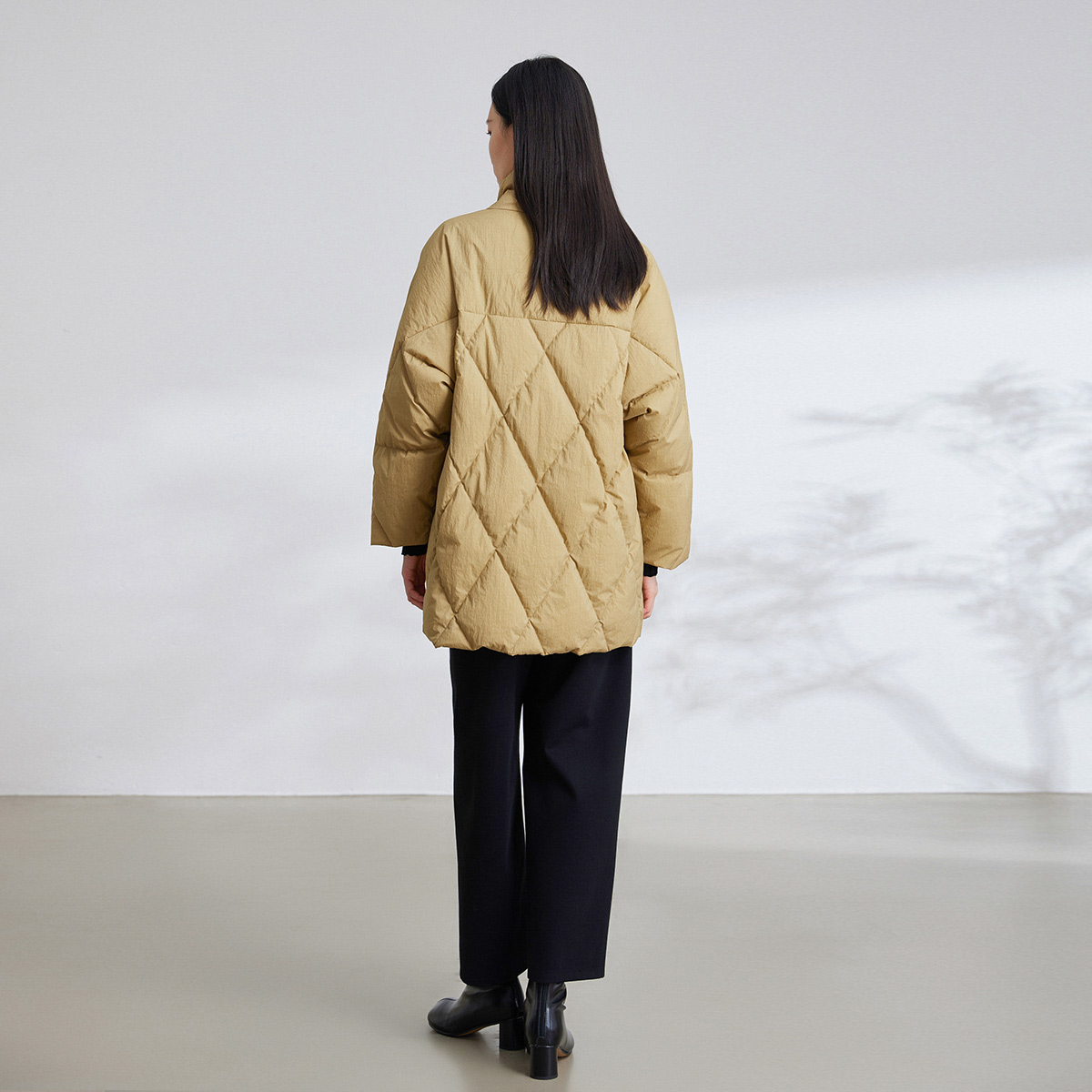 蒲PUKKA H型加厚羽绒服秋冬中长廓形防风保暖简约经典外套 - 图2