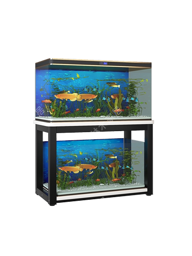 简约钢木组缸鱼缸底座客厅水族馆鱼缸底架底柜金属承重多层鱼缸架 - 图3