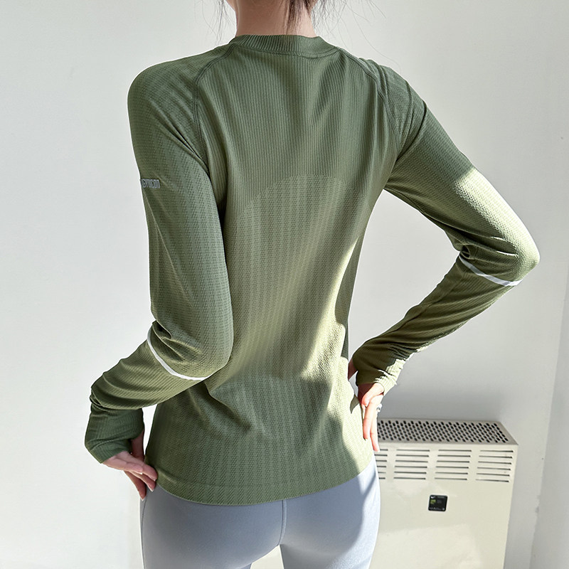 健身女孩简约瑜伽服修身显瘦运动上衣高弹透气跑步t恤训练长袖秋,淘宝优惠券,粉丝福利购,淘宝优惠卷