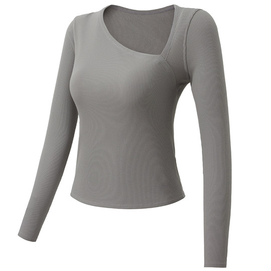 Fitness girl long sleeve women's tight slimming yoga top