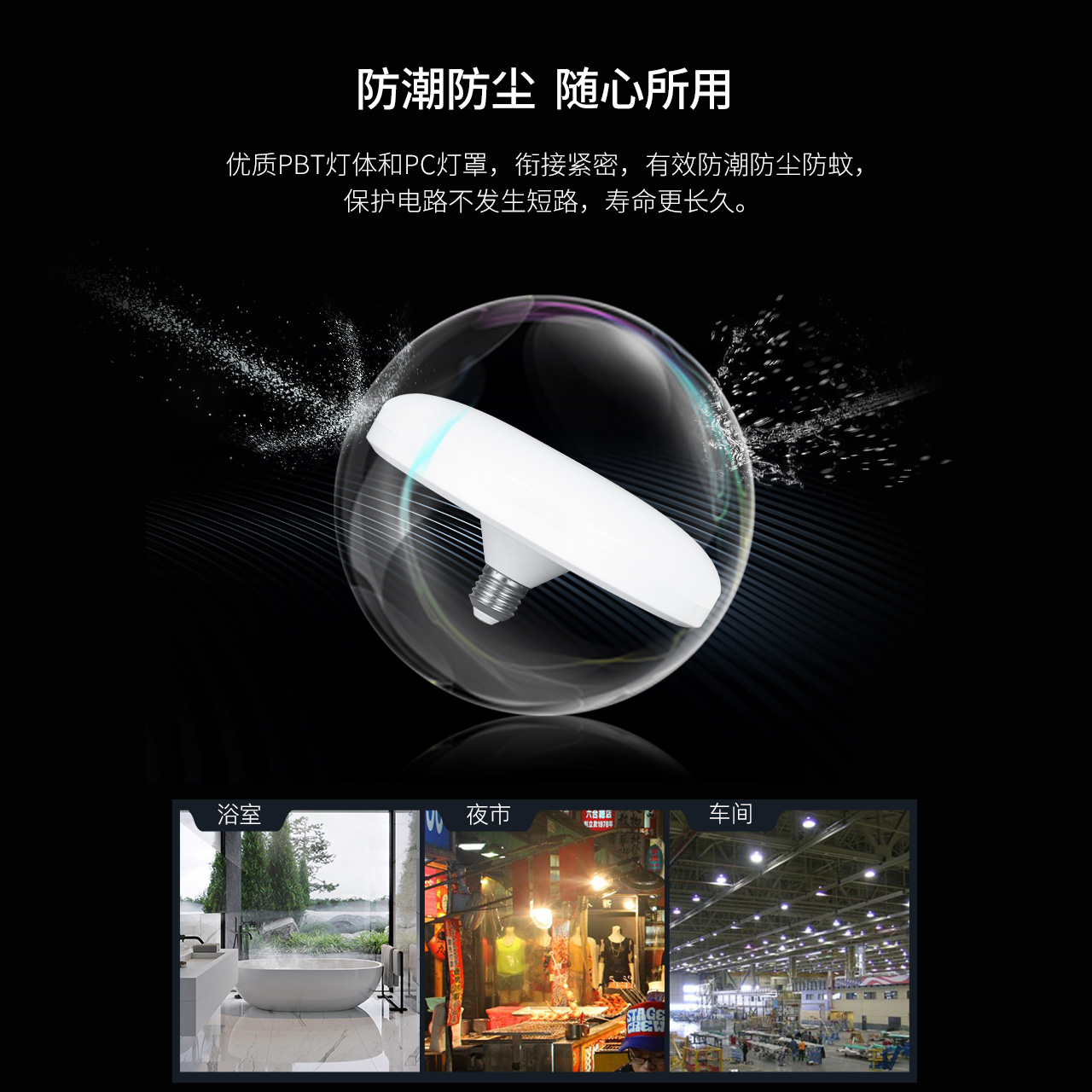 雷士照明led飞碟灯家用工厂车间节能超亮灯泡圆形e27螺口蝶形灯 - 图0