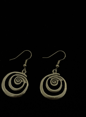 Sage Vintage古着 Distressed Spiral Design 复古耳饰
