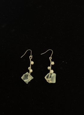 Sage Vintage古着Crystal Earrings水晶耳环