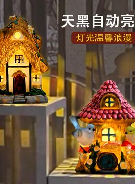太阳能小鸟房子氛围灯挂件/摆件