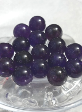 禧芙蓉XFORO深紫水晶14mm-18mm散珠单珠项链手链手工DIY串珠配件