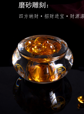 水晶招财中式客厅玄关店面聚宝盆