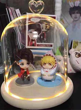 蔡徐坤q版公仔手办kun爱心摆件