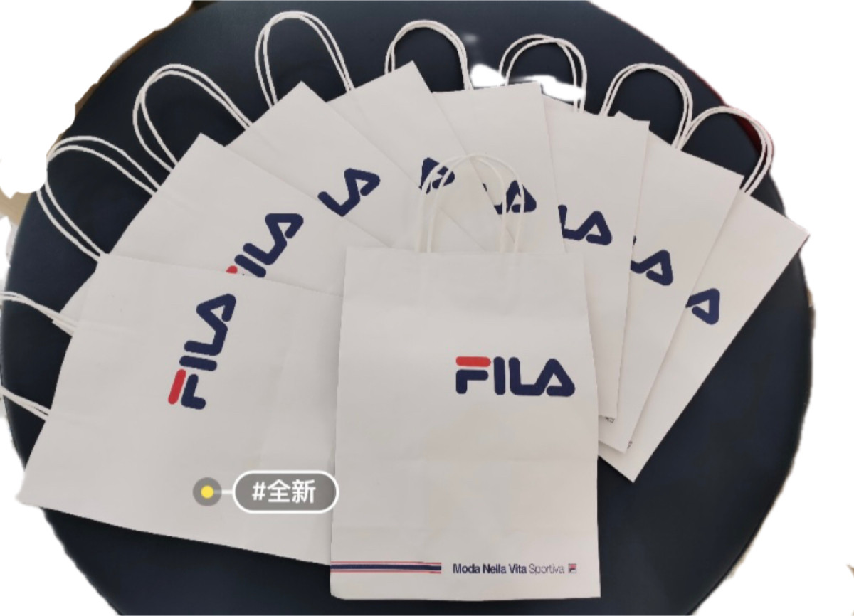 FILA/斐乐新款专柜购物袋纸袋手提袋大中小包装袋环保购物礼品袋,淘宝优惠券,粉丝福利购,淘宝优惠卷