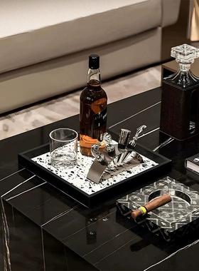 轻奢托盘客厅茶几摆件套装