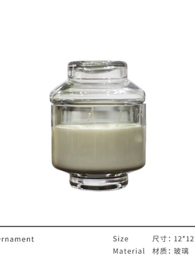 烟灰色香薰蜡烛摆件st现代轻奢