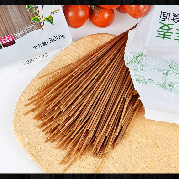 纯荞麦面条100%荞面速食面条低脂免煮荞麦面条凉拌荞麦面300g*3包 - 图2